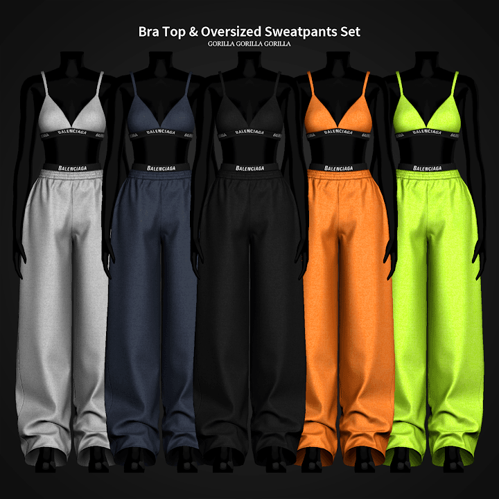 Сет одежды Bra Top & Oversized Sweatpants
